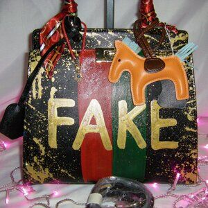 Anca Barbu Camila Bag Black Leather Hand Painted NEW